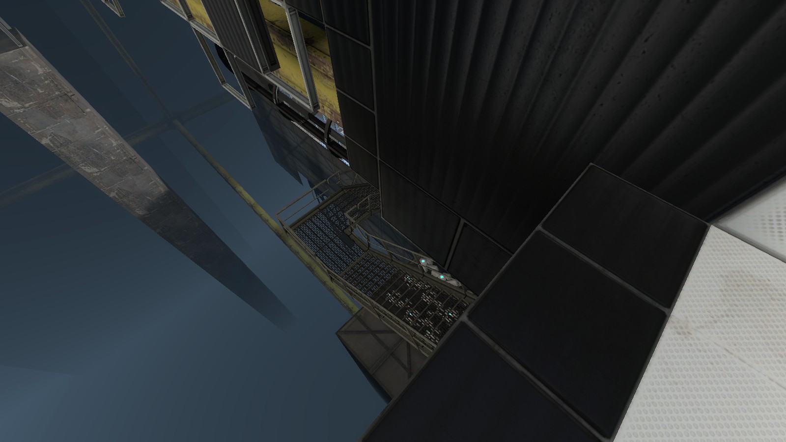 Visually appealing catwalk that is in fact inaccessible to the player